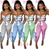 S-XXL Summer women tracksuits 2 Two Piece Pants Suit US Dollar Printing Slim Fitting Sling Short Set Top + Shorts Yoga Fitness Clothes