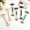 Jade Roller Massager Party Favor Natural Crystal Stone Face Gua Sha Narzędzia Kreatywny prezent urodzinowy