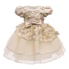 女の子のドレスガールズドレス2022夏の子供王女プリブスリーブチュチュスカートキャットウォークショーコスチュームイースターカーニバル