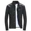 Men's Fur & Faux PU Jackets Coats Autumn Winter Men Stand Collar Motorcycle Biker Leather Jacket Clothes Thick Velvet M-3XL