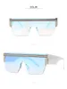 Lunettes de soleil surdimensionnées Hommes Marque De Luxe Designer One Piece Cadre Mental Lunettes De Soleil Carrées Pour Homme Vintage Lentes De Sol femmes sunnies styles 10PCS