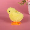 Wind-up plush chicken simulation jumping chicken animal nostalgic children's small toy square night market stall selling