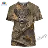 Sonspee Camo 사냥 동물 야생 멧돼지 3D 티셔츠 여름 캐주얼 남성 T 셔츠 패션 streetwear 여성 풀오버 짧은 소매 탑 210329