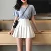 Women High Waist Preppy Skirts Mini Pleated Skirt Girl Slim Waist Casual Tennis Students School uniform Skirt Shorts 210708