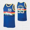 Mens Basketball Mitchell e Ness Iverson 3 Anthony 15 Mutombo 55 Logotipo de bordado costurado retrô 1991 1992 2006 2007