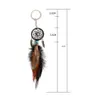 Beads Dreamcatcher keychain Feather Wind Chimes Dream Catcher Tassel Leaves Key Chain Women Vintage Indian Style Keychain