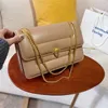 Wholesale factory ladies leathers shoulder bags small fresh candy-colored fashion handbag gold studded buckle women underarm bag flip leather backpack