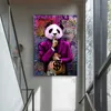 Graffiti Wall Art Panda Money Dollar Dollar Pinturas Modern Posters e Impressões Impressões de parede para decoração da sala de estar Cuadros1017135