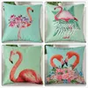 Kärleksfull gåva flamingo mönster bakre lumbal kudde omslag fyrkant 45 cm dekorativt kast kudde fall hem bäddar dekor kudde kudde/dec