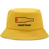 Need Beer Harajuku Hip Hop Bucket Hat Fashion Funny Fishing Men Women Sun Shade Casual Outdoor Fisherman Hats Wide Brim