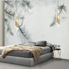 Beibehang Custom wallpaper 3d photo mural papel de parede Nordic style wall simple and elegant mural blues feather 3d wallpaper