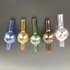 Smoke Thermal Bubble Glass Carb Cap für Banger Solid Color Rotation Dome Gass Bongs Wasserpfeifen Dab Oil Rigs Thermal Quartz Nails