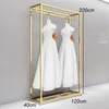 Wedding dress rack high grade display frame Commercial Furniture floor type gold special studio dresses shelf iron clothing store clothes racks