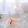 10pcs 18 inç çift renkli kristal kabarcık balonlar yuvarlak bobo şeffaf balon düğün partisi helyum şişme dekor y6659437