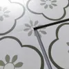 300x300 Nordic Retro Small Flower Tiles Restaurang Non Slip Floor Brick Badrum Grön Mosaik Utskrift Keramisk Tegel