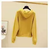 Autumn Women's Long Sleeves Hoodies Pocket Hooded Tops Girls Ladies Pullover Casual Sweatershirt A3990 210428