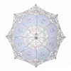 2021 New arrivals bridal wedding parasols White lace umbrellas Chinese handcraft umbrella Diameter 45cm 29cm wholesale