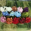 유럽 ​​가짜 단일 18cm 머리 수국 꽃 지점 시뮬레이션 유화 수국 웨딩 홈 장식 인공 꽃 20 색