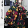 Hiphop omkeerbare jas parka kleurrijke camouflage streetwear mannen harajuku windjack fleece winterjas heren kleding 210601