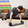 2020 new 9 in 1 Push Up Rack Board Men Women Fitness Exercise Pushup Stands Body Building Training System Home Gym Fitness Equipm2697161