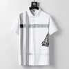 2022 قميص بولو رجالي مطبوع عليه رسوم كرتونية 100٪ قطن قصير الأكمام قمصان رجالي بياقة واقفة M-3XL # 05