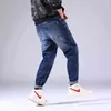 Men Jeans Plus Size Black Cowboy Hip Hop Denim Male Oversized Pants 42 44 46 48 50 Blue Straight Loose Strech Boys Trousers G0104