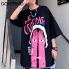T-Shirts Streetwear Hip Hop Hommes D'été Creative Mains Imprimer À Manches Courtes T-shirts Coton Casual Harajuku Mode Lâche Tops 210602