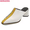 Morazora Plus Size 34-42ファッションシューズ女性サンダルパッチワークハイヒールの女性のマレッジレディースパーティーウェディングシューズ履物210506