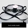 Bondages BDSM Deep Throat Gag Gesichtsmaske mit Schloss, offenem Mund, Ballfessel, Sexspielzeug, Bomdage Rubber 1122