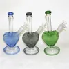 9 pouces de hauteur bong en verre capteur de glace couleur bongs narguilés tige descendante perc barboteur capteurs de cendres outils de dabber recycleur capiteux dab plates-formes conduites d'eau de fumée avec jonit de 14 mm