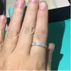 Hollywood Triple 925 Sterling Silber Versprechensring Pave Diamond CZ Stein Verlobung Ehering Ringe für Frauen Brautschmuck