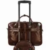 Travel Laptop Bag for Men Large Genuine Leather Handbag Male Business Briefcase Fashion Real Cowhide Computer Shoulder