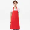 Flerfärgad förkläde Solid färg Big Pocket Family Cook Cooking Home Baking Cleaning Tools Bib Art