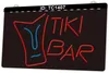 TC1407 The Tiki BarLight Sign Dual Color 3D Engraving