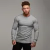 2021 Automne Mode Hommes T-shirt Pull O Cou Slim Fit Tricots Hommes À Manches Longues Pulls T-shirts Hommes Fitness Pull Homme 210319