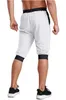 Mäns shorts mens byxor solid sport pirat smal passform jogging snabb torr mode