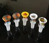 Heady Colorful Smoking Accessories Wig Wag 14mm Male Joint Glass Water Bong Bowl Smoked Water Pipe Tools