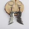 Game Peripheral God of War 4 Chaos Blade Broadsword Keychain Kuiye Axe Model Mask Pendant keychain accessories cute for men G1019