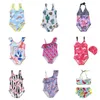 meisjes badpak een stuk zuigeling zomer badmode kinderen bloem print cartoon bikini kinderen zwemmen strand dragen prinses rok kleding g54ifaf