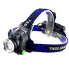 Capteur intelligent étanche Phare XM-L T6 LED Lampe Frontale Zoom Rechargeable 18650 Batterie Tête Lampe Torche Chargeur pour Chasse Pêche de Nuit