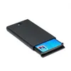 カードホルダー2021 RFIDホルダーメンウォレットマジックオスのヴィンテージブラックショート財布金属スリムミニ薄いバレット