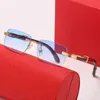 Gafas de sol de moda de diseñador de lujo 20 % de descuento en gafas de moda con patas de resorte de madera sin marco