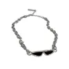 Chokers srcoi Europese zwarte strass zonnebril Charm hanger ketting bril slotketen vakantie zomer sieraden