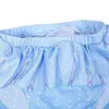 Maillots de bain pour enfants pour filles volants couleur bleu glace hors épaule maillot de bain enfants vêtements d'été 210529