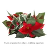 Strings Christmas Poinsettia Flowers Decorations Garland String Lights Xmas Tree Ornaments Indoor Outdoor Home Decor 2mLED LEDLED LED