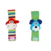 1 pairs Infant Baby Kids hand Wrist and newborn Foot printed cartoon socks rattle toys mix Wholesale