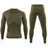 Winter Warm Tight Tactical Thermal Ondergoed Sets Mannen Outdoor Functie Ademend Training Fietsen Thermo Ondergoed Lange Johns 210910