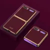 Dla Galaxy Z Flip 5g Case Case Leather Luxury Hard Telefon Pokrywa F7000 Fundas Capas Coques Cels Case