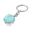 Happy Teatchers' Day Glass Cabochon Keychain Letter Teacher Letter Ball Double-sided Time Gem Key Ring Handbag Hangs Fashion Jewelry Will and Sandy