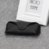 Black Brown Sun Glasses case Retro Leather Sunglasses box Fashion EyeGlasses Pouch without cleaning cloth